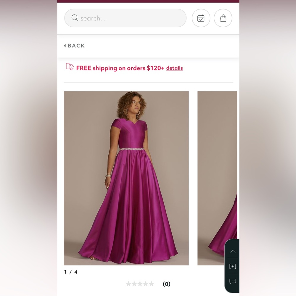 bright pink formal gown/dress
